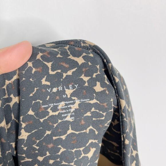New Varley Let's Move High Rise Leggings Cluster Leopard Print Medium M Workout - Picture 9 of 13